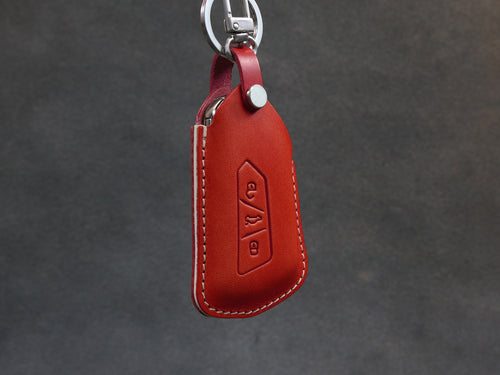 Leather key fob cover case fit for Volkswagen, Audi, Skoda, Seat V3, V3X  remote key