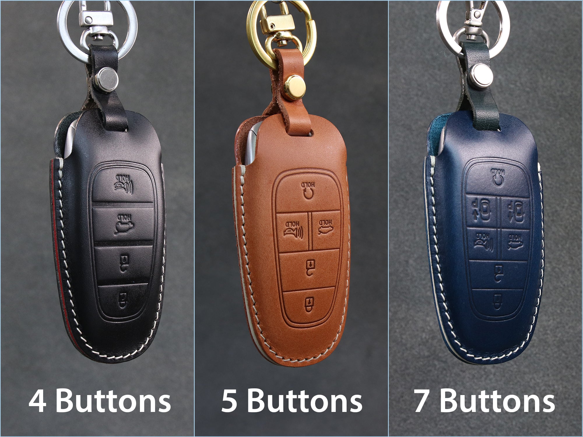 Hyundai Series [3] Key Fob Cover Premium Leather Keyless Remote
