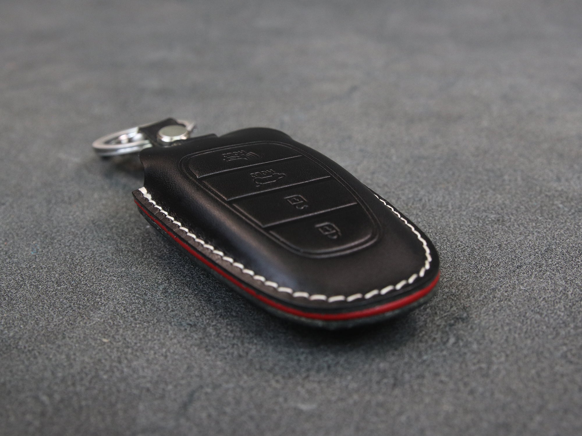 for Hyundai Key Fob Cover with Keychain Leather Car Key Holder Protector  Remote Case Compatible for Sonata Santa fe Tucson NX4 Palisade 2020-2024