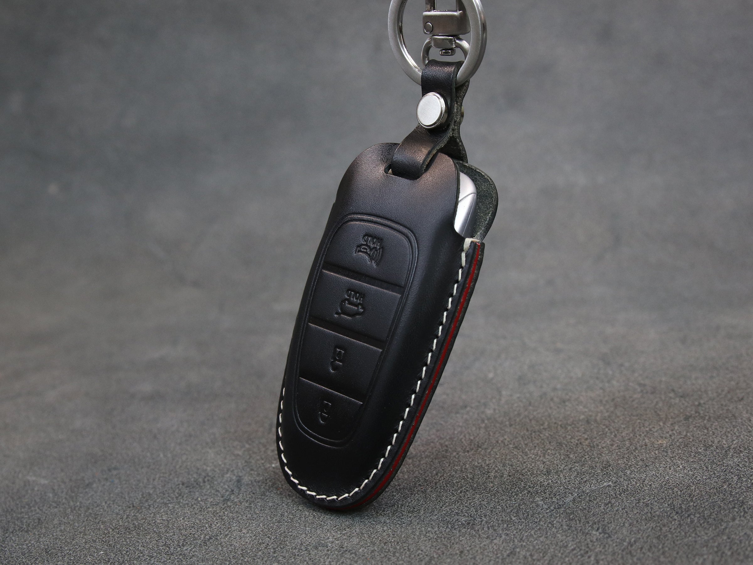 Leather Key Case For Hyundai Genesis Coupe Tiburon Picanto Ioniq Terracan  Veloster I10 I20 XG30 With Logo Cover Car Accessories