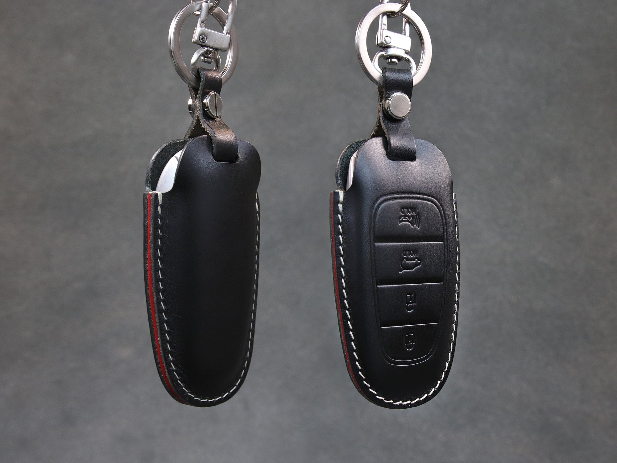  LUNNUN Genuine Leather Key Fob Cover Compatible with