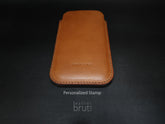 Leather Sleeve for iPhone 12 / 12 Pro, 13 / 13 Pro, 14 / 14 Pro -LAYERS SERIES- Apple iPhone Cover - Italian Veg-Tanned Leather - Handcrafted in USA