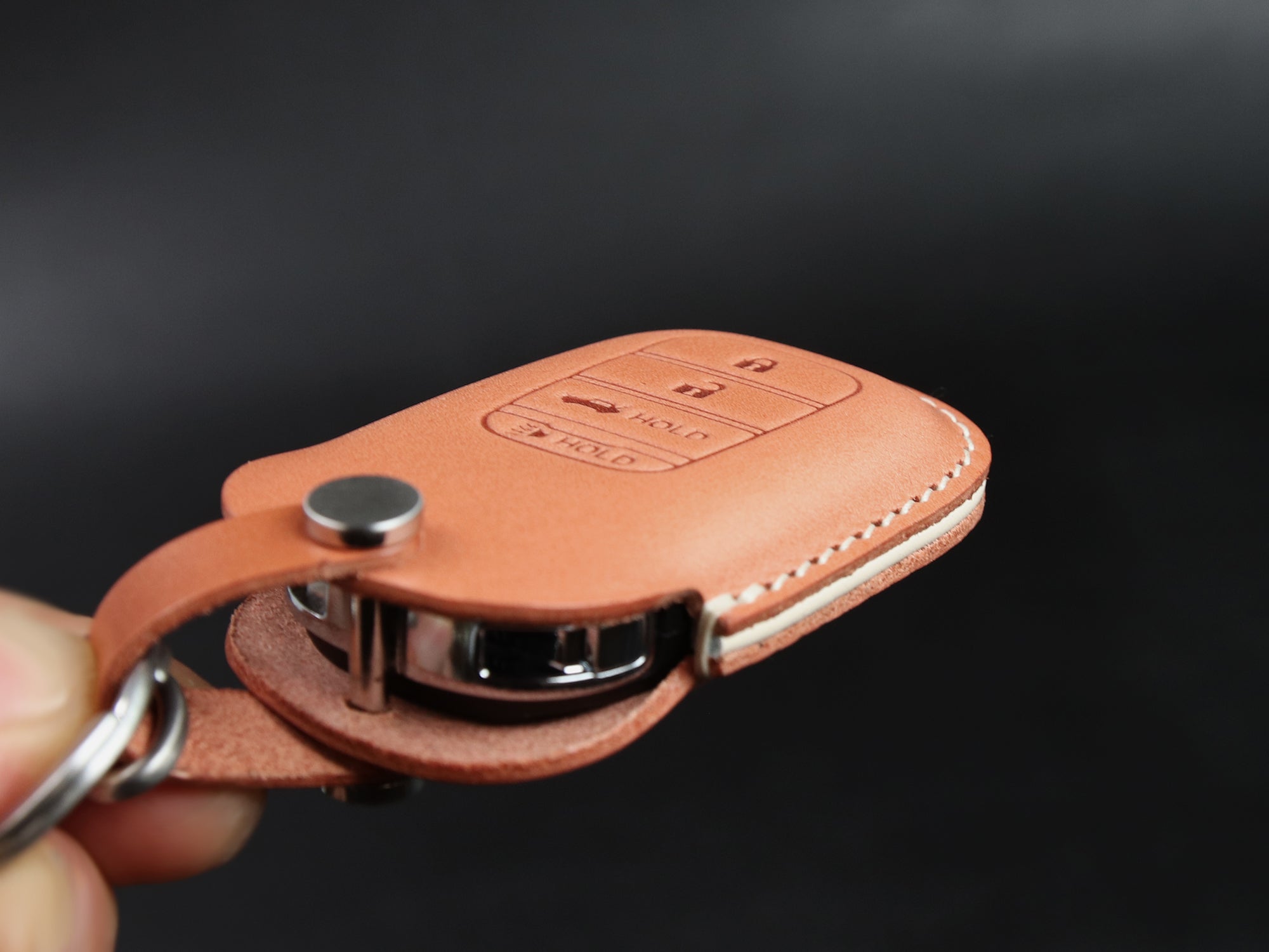 Honda [2] Series Leather Key Fob Case for Accord Civic