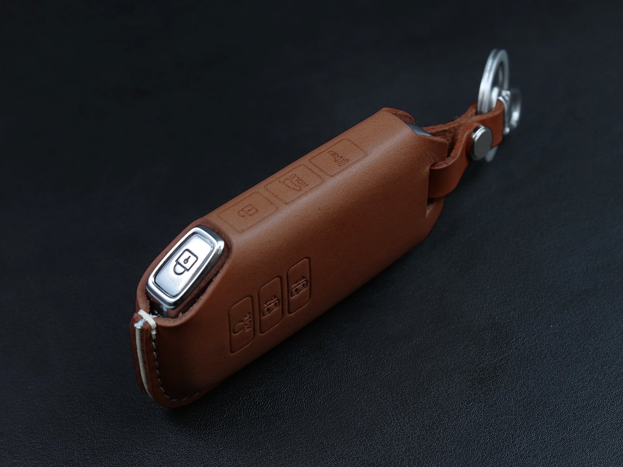 KIA [3]  Key Fob Cover - EV6 Sportage - Handcrafted in USA - Italian Veg-Tanned Leather