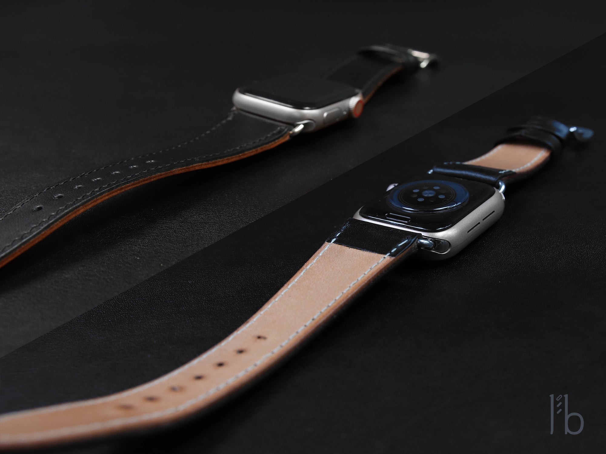 Apple Watch Leather Band - Black - [V1] - Italian Veg-Tanned Leather - Handcrafted in USA