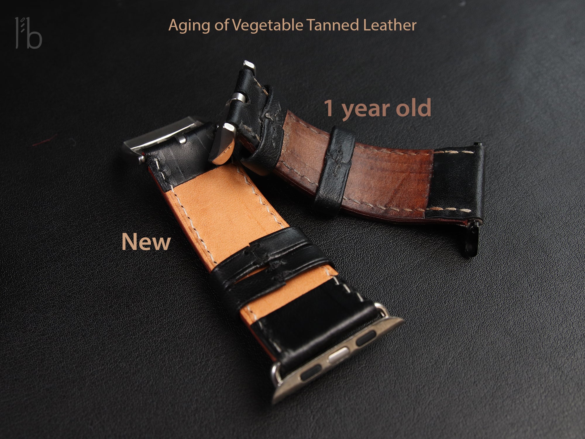 Apple Watch Leather Band - Orange - [V1]- Italian Veg-Tanned Leather - Handcrafted in USA