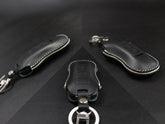 Porsche Series [02] Leather Key Fob Cover - Taycan Cayenne Panamera Macan 911 918 996 997 991 992 Boxster - Personalized Stamp