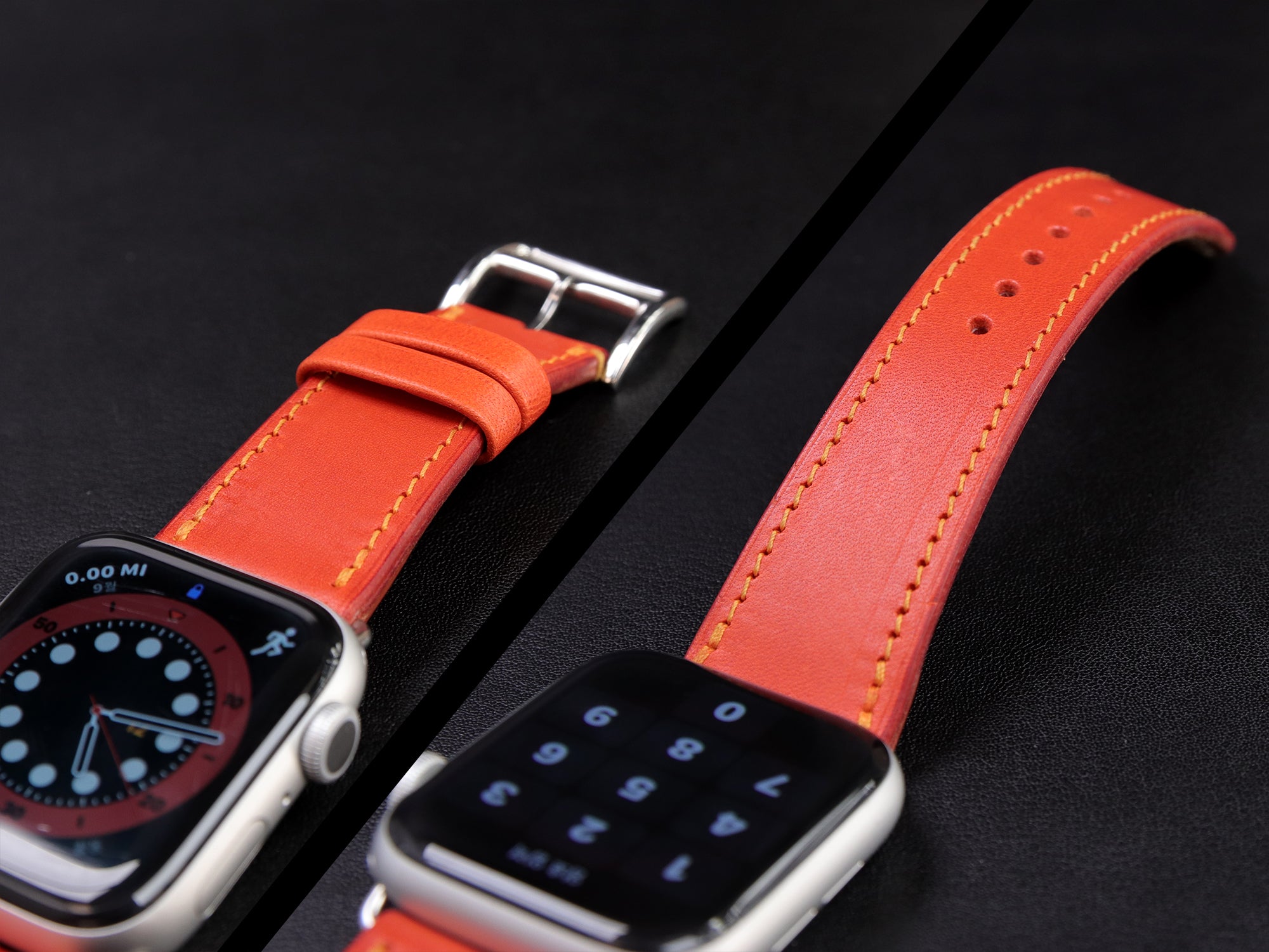 Apple Watch Leather Band - Orange