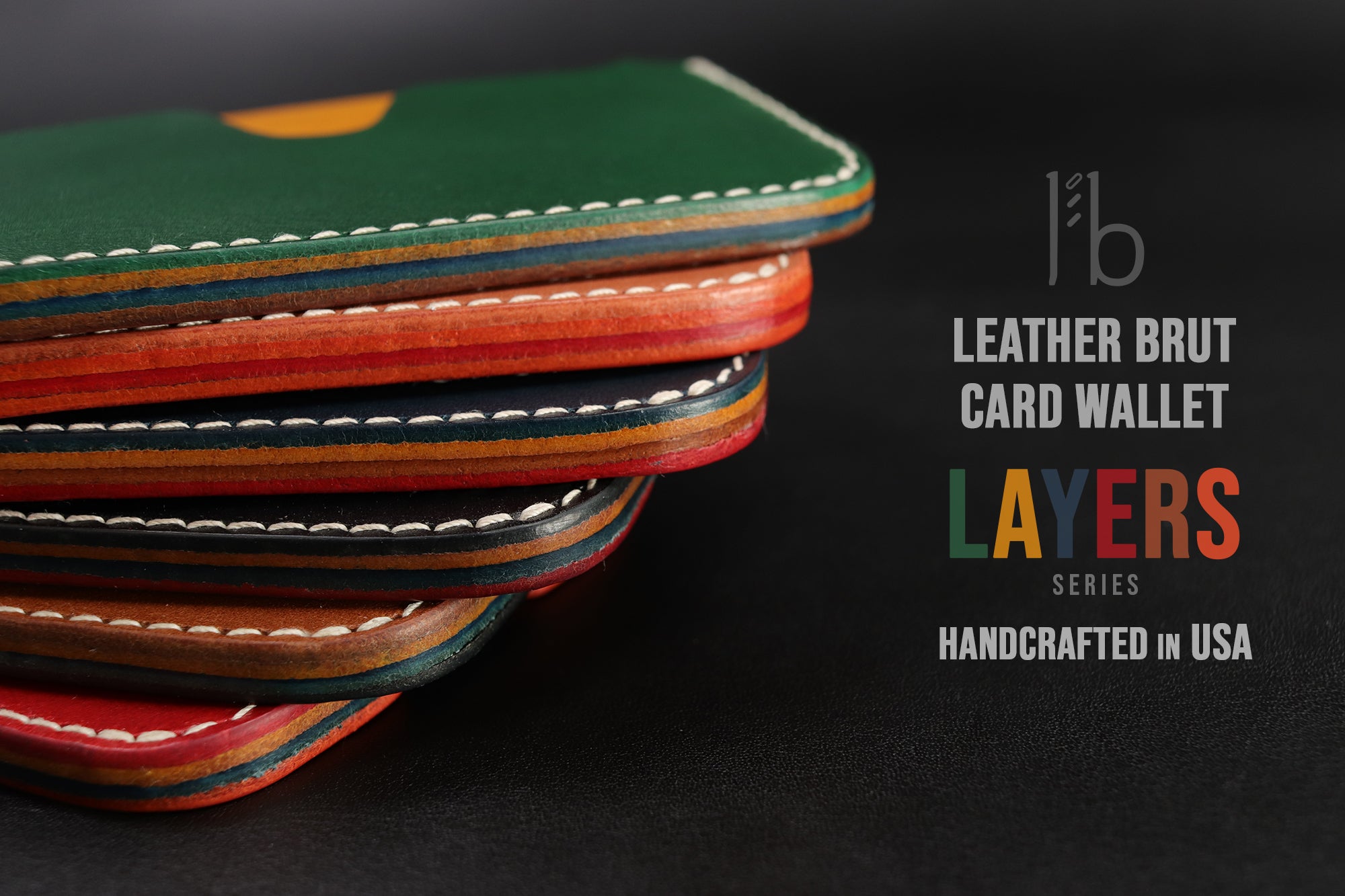Leather Card Wallet [LC-RONO] - LAYERS SERIES - Card Holder - Premium Italian Veg-Tanned Leather - Personalized Stamp - Handcrafted in USA