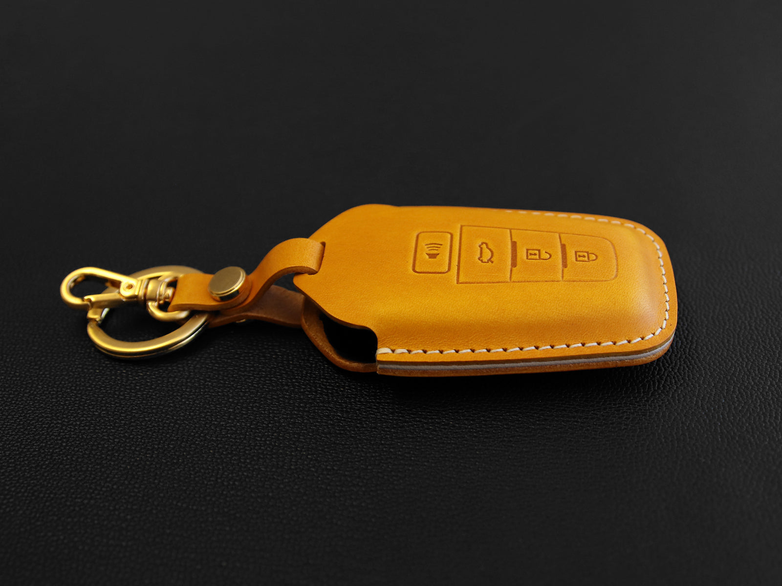Toyota [1] Leather Key Case - C-HR Camry Prius 4Runner - Italian Leather - Handcrafted in USA