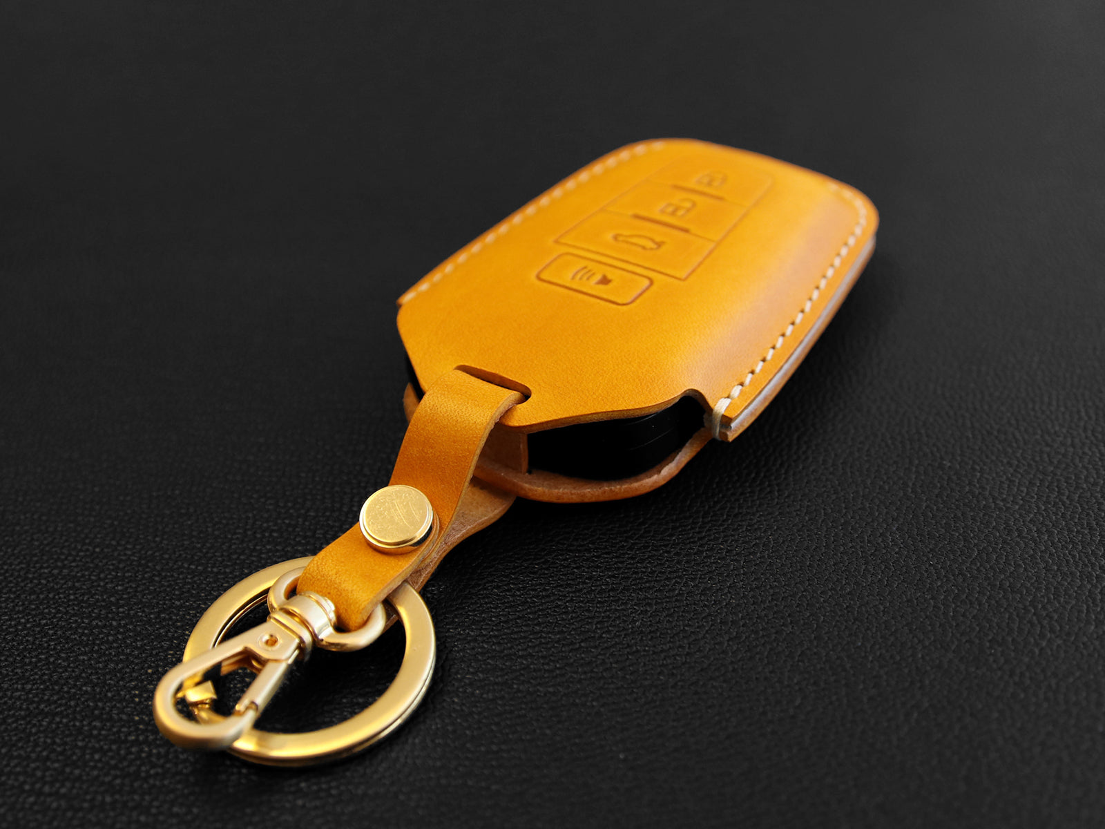 Toyota [1] Leather Key Case - C-HR Camry Prius 4Runner - Italian Leather - Handcrafted in USA