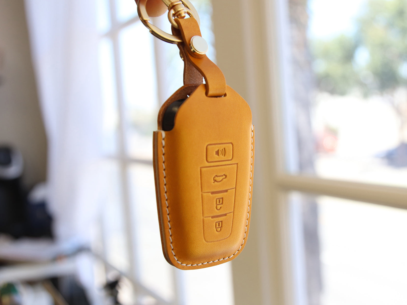 Toyota [1] Leather Key Case - C-HR Camry Prius 4Runner - Italian Leather - Handcrafted in USA