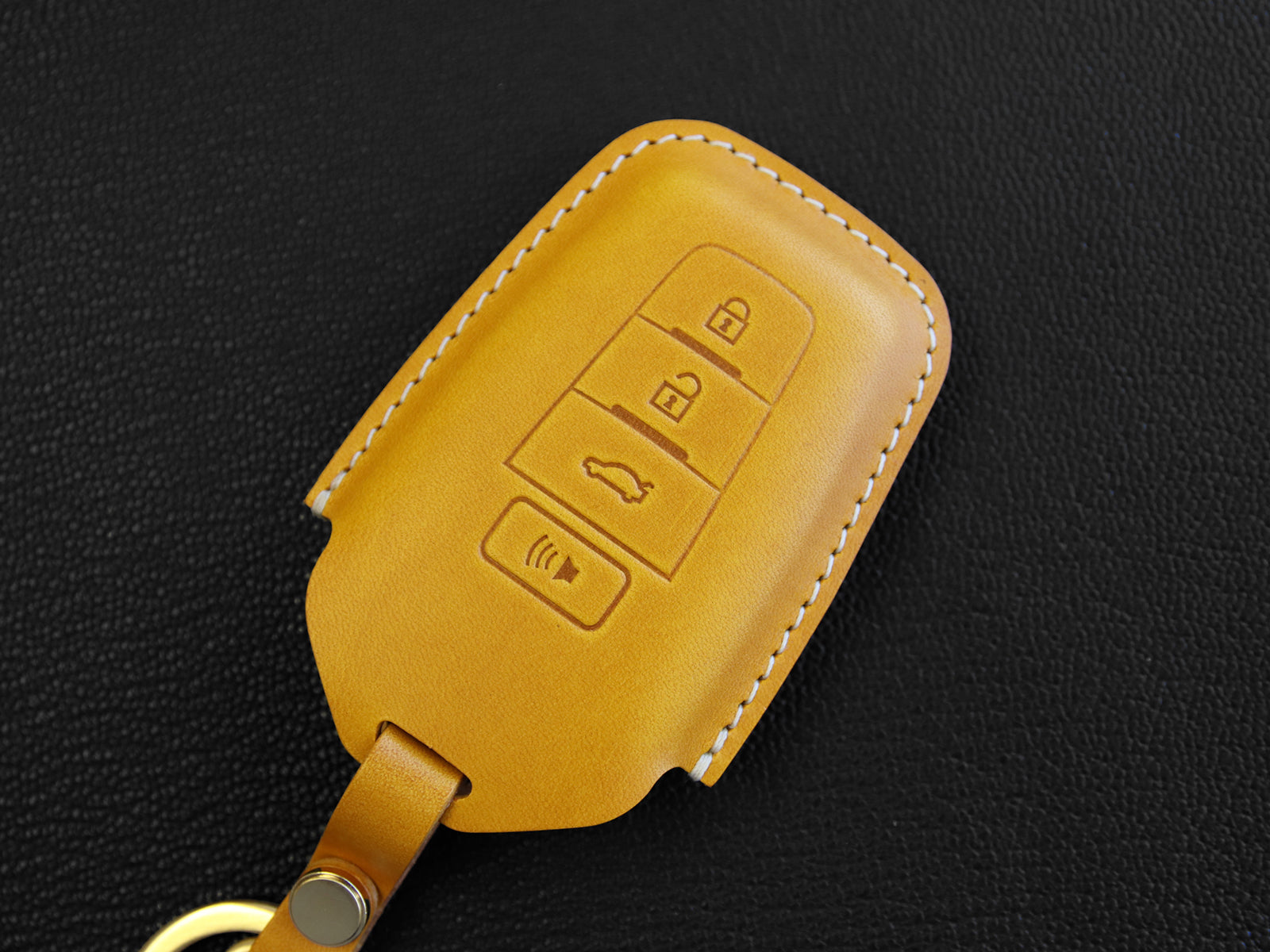 Toyota [1] Leather Key Case - C-HR Camry Prius 4Runner - Italian Leather - Handcrafted in USA