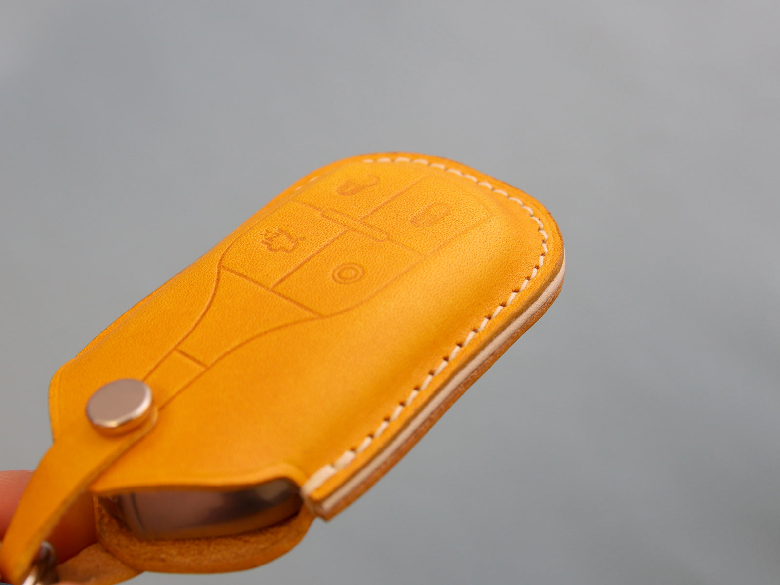 Maserati Series [1] Leather Car Key Fob Sleeve for LEVANTE QUATTROPORTE GHIBLI -Italian Veg-Tanned Leather