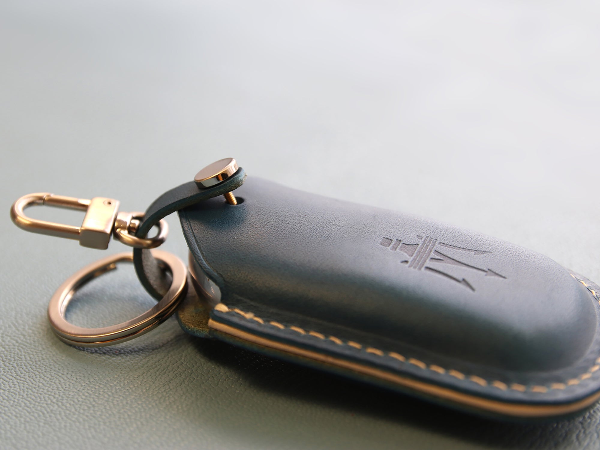 Genesis [1-4] Leather Key fob Cover- G70 G80 G90 Keycase Remote key Sleeve - Italian Leather