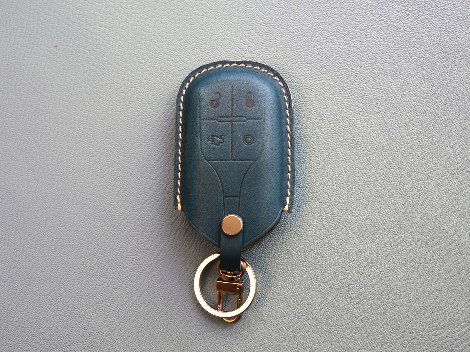 Genesis [1-4] Leather Key fob Cover- G70 G80 G90 Keycase Remote