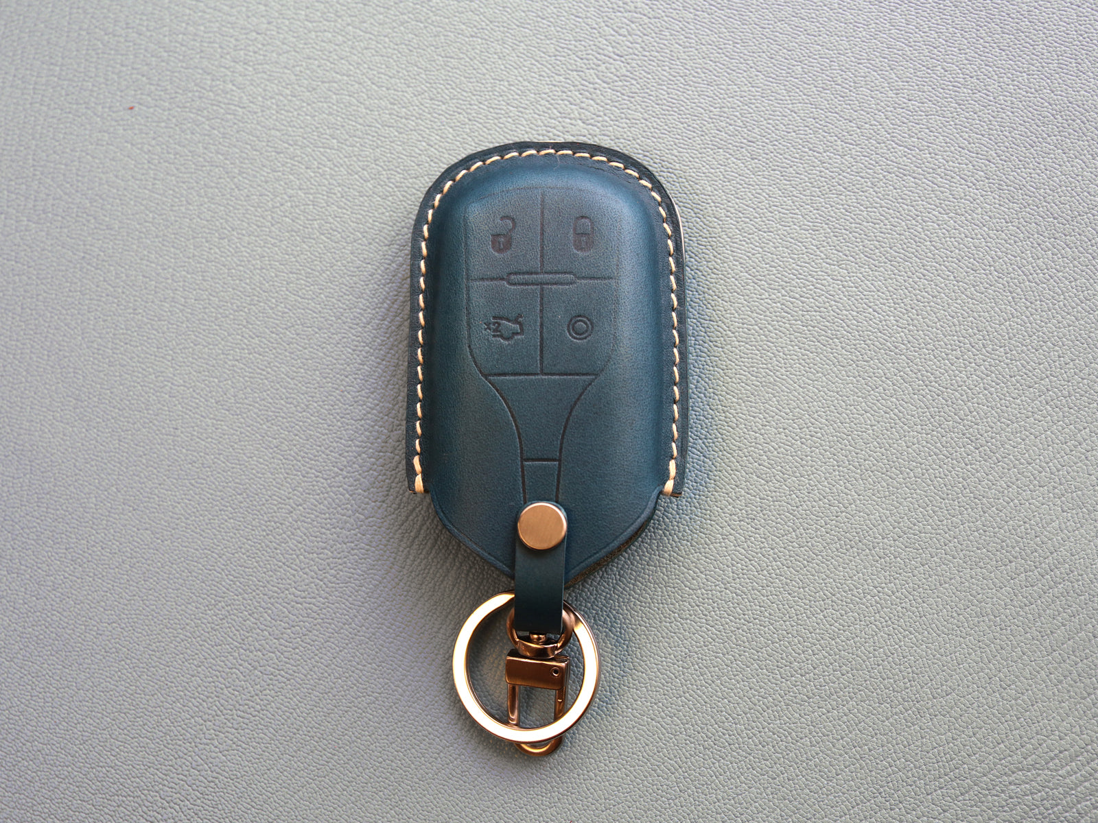 Maserati Series [1] Leather Car Key Fob Sleeve for LEVANTE QUATTROPORTE GHIBLI -Italian Veg-Tanned Leather