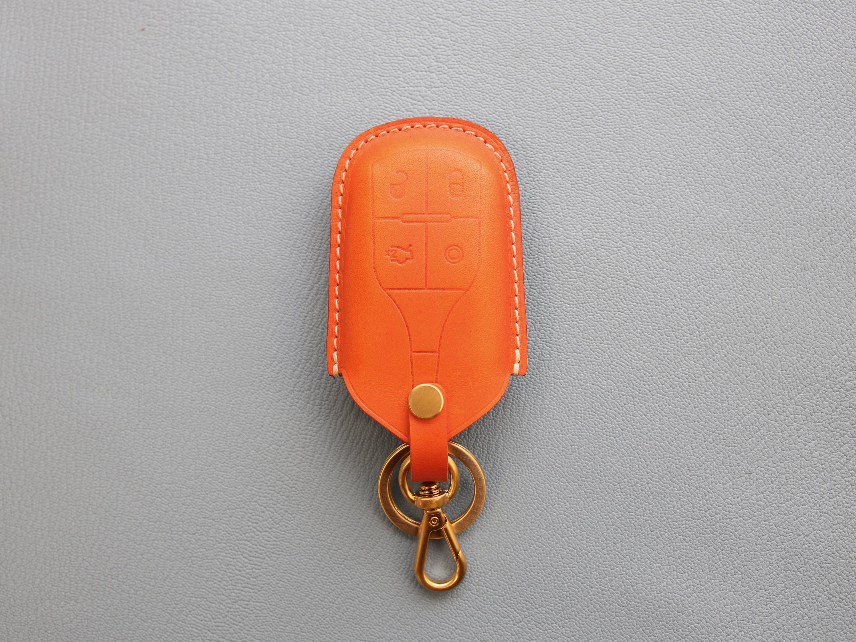 Maserati Series [1] Leather Car Key Fob Sleeve for LEVANTE QUATTROPORTE GHIBLI -Italian Veg-Tanned Leather