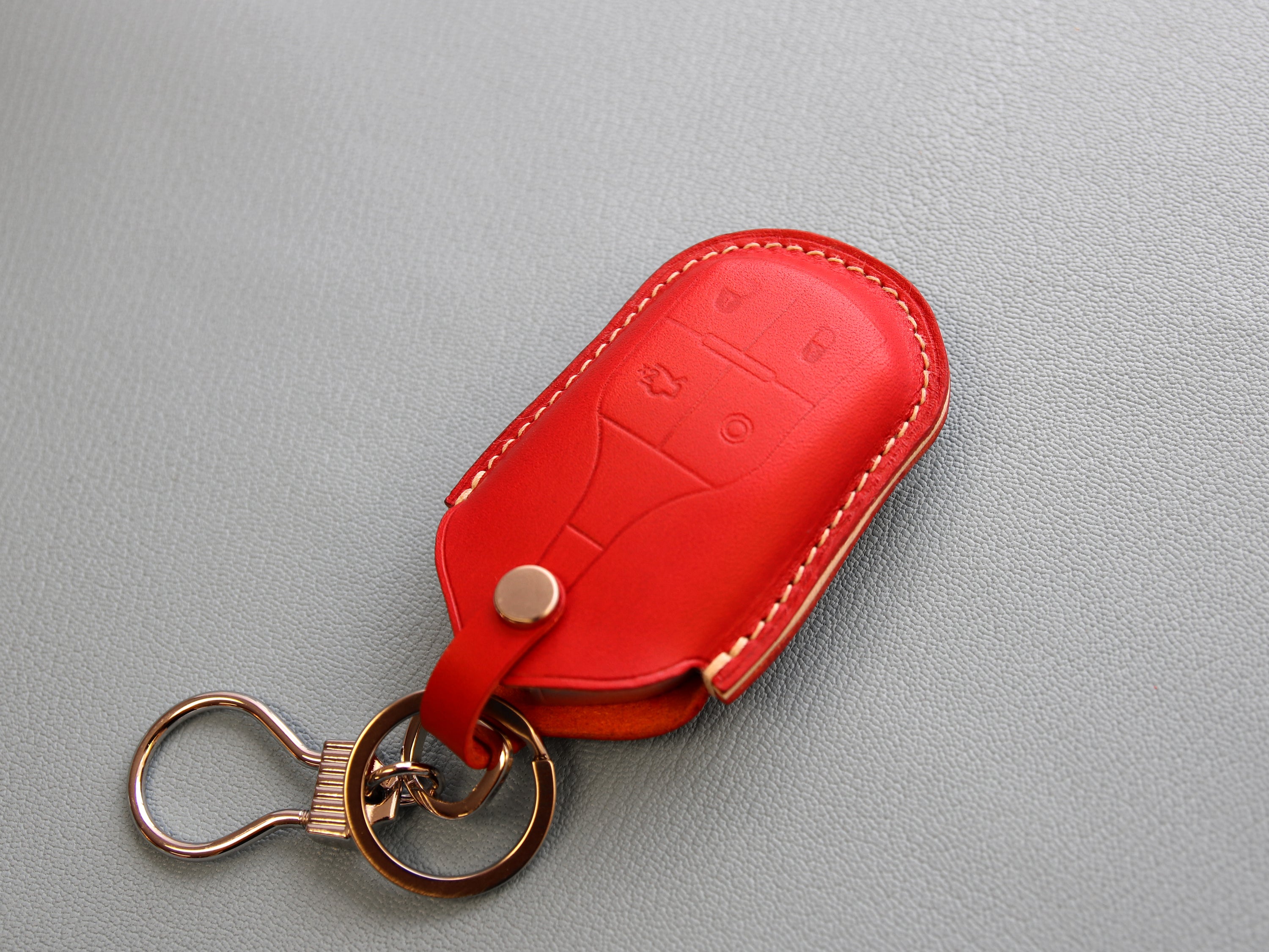 Maserati Series [1] Leather Car Key Fob Sleeve for LEVANTE QUATTROPORTE GHIBLI -Italian Veg-Tanned Leather
