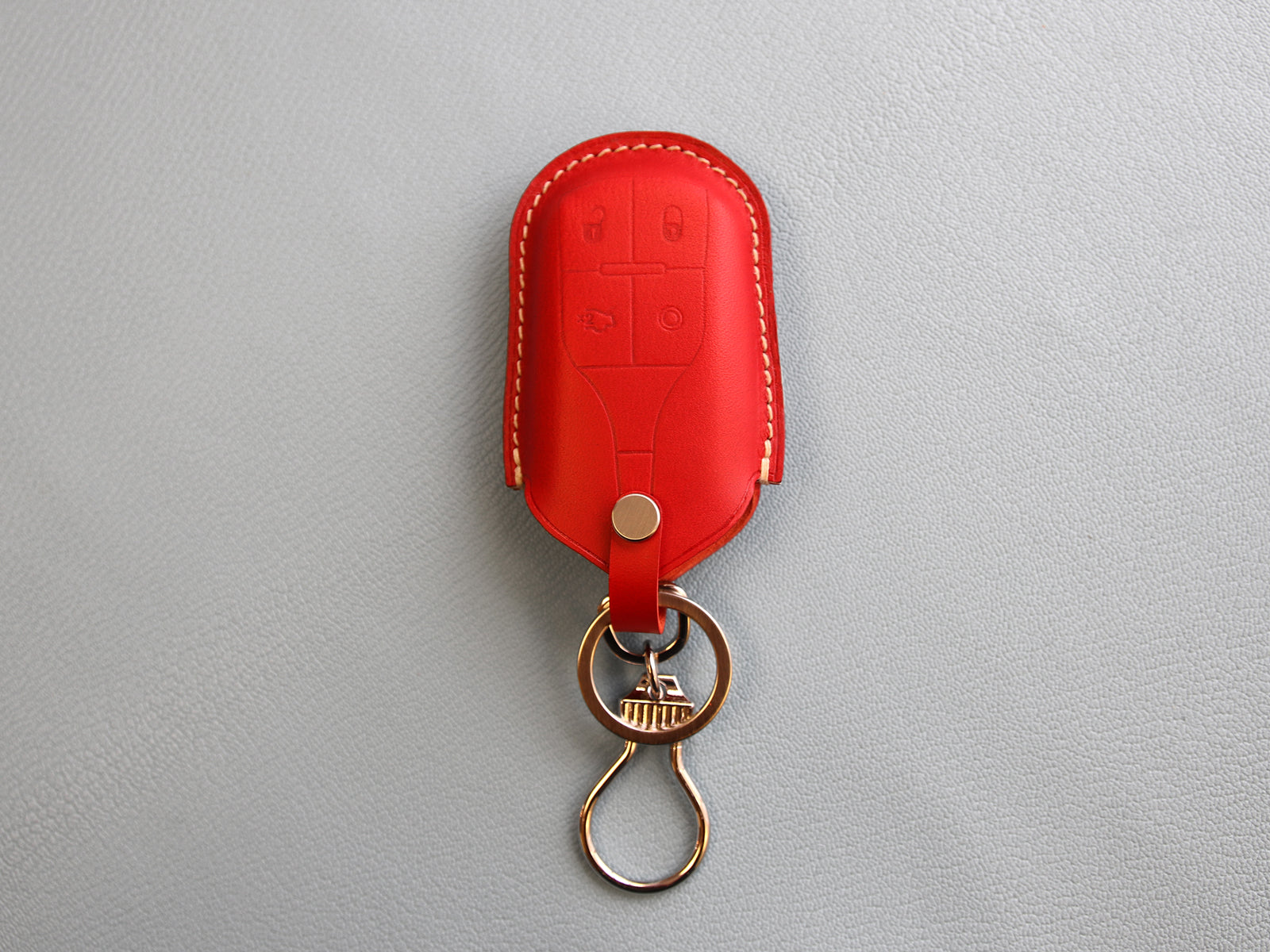 Maserati Series [1] Leather Car Key Fob Sleeve for LEVANTE QUATTROPORTE GHIBLI -Italian Veg-Tanned Leather