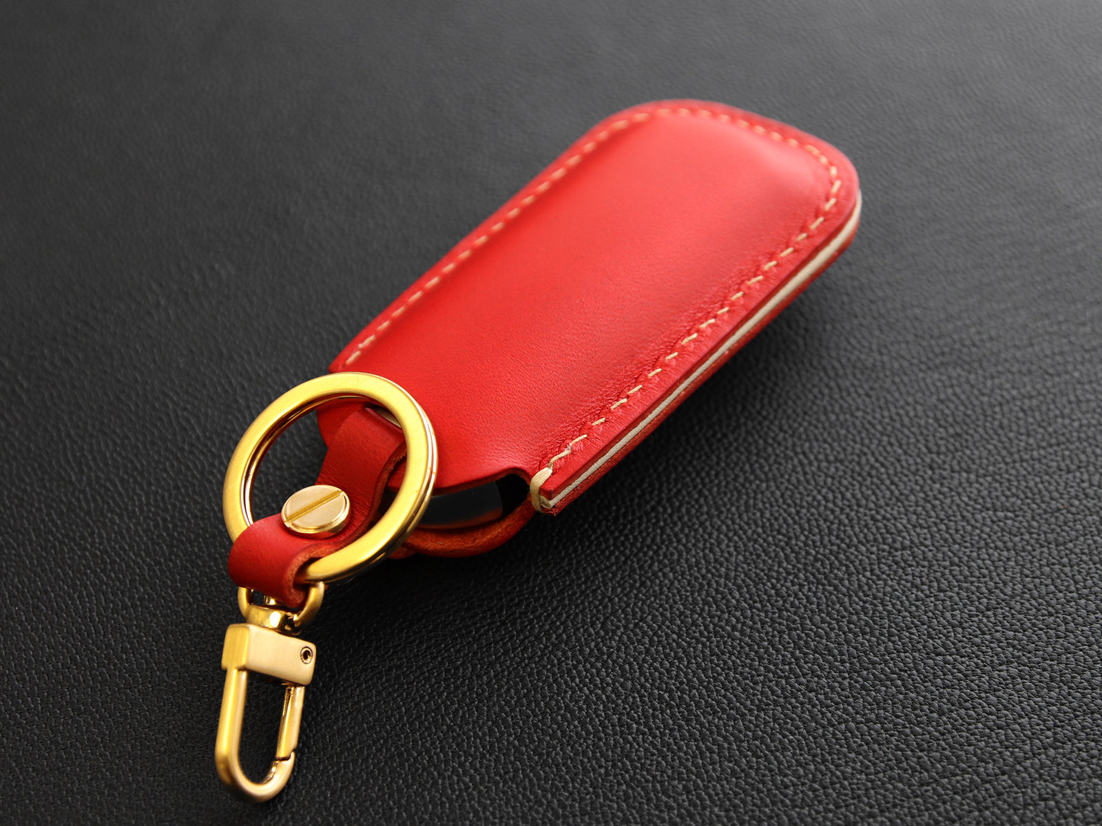 Mazda [1-4] Key Fob Cover Case Leather Sleeve Keyless Entry - Mazda 3 6 CX-7 CX-9 MX-5 Miata - 4 Buttons Smart Key -Italian Leather