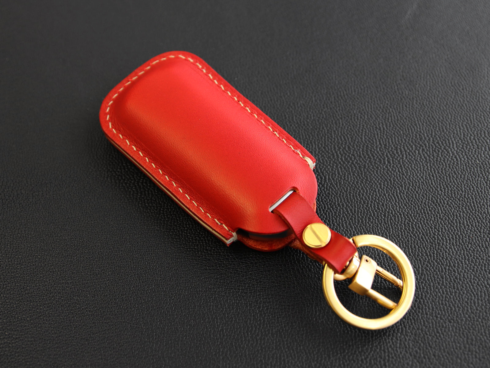 Keycare Italian leather key cover for Compass, Trailhawk 2 button smar