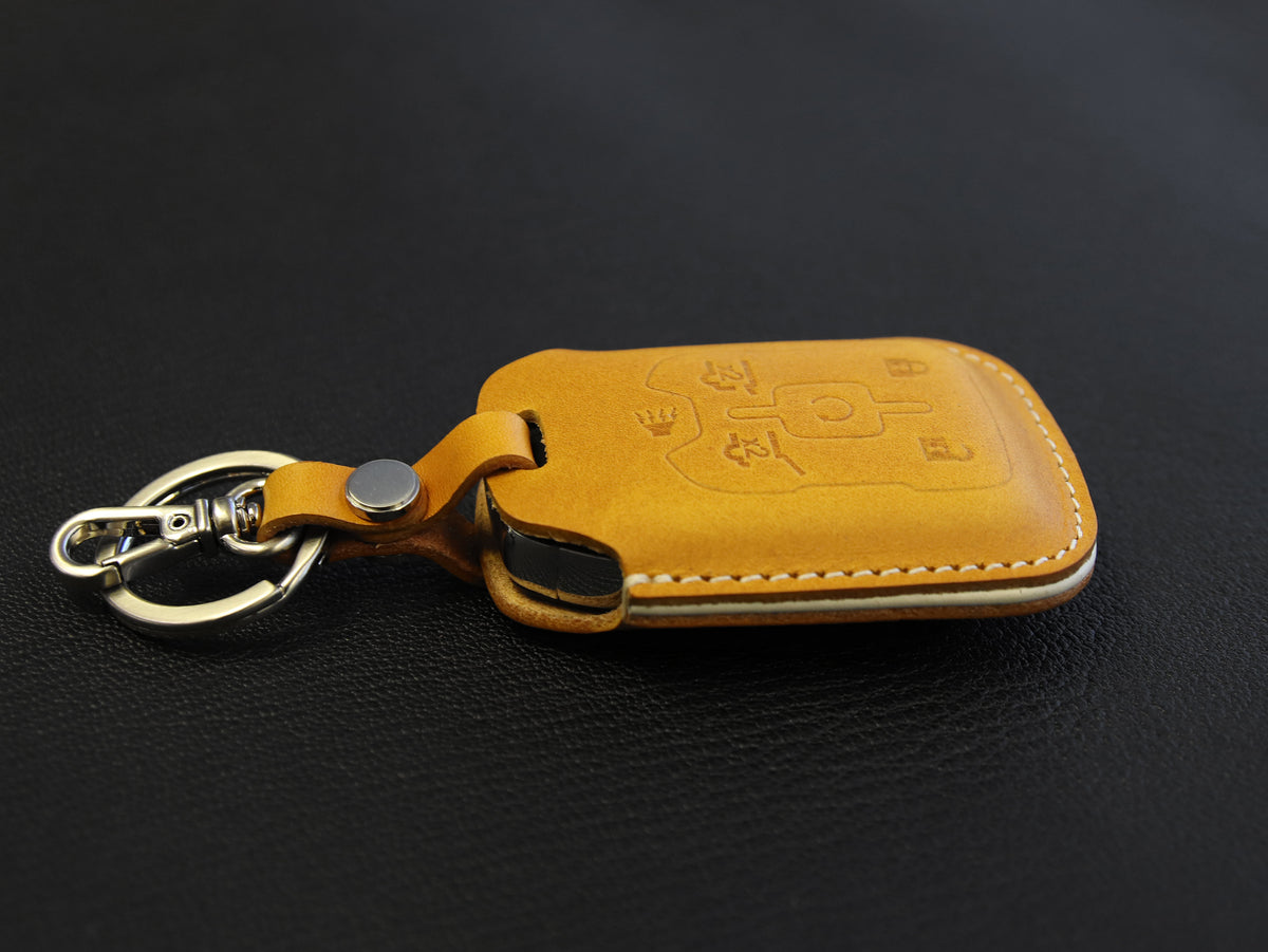 Chevrolet / GMC [1-6]  Key Fob Cover - Tahoe, Suburban / Yukon  - Italian Veg-Tanned Leather -6 Buttons