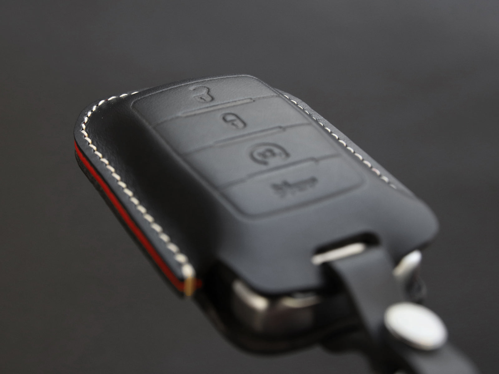 RAM [1-4] Leather Key Fob Cover -1500 2500 3500 - Italian Veg-Tanned Leather - 4 Buttons