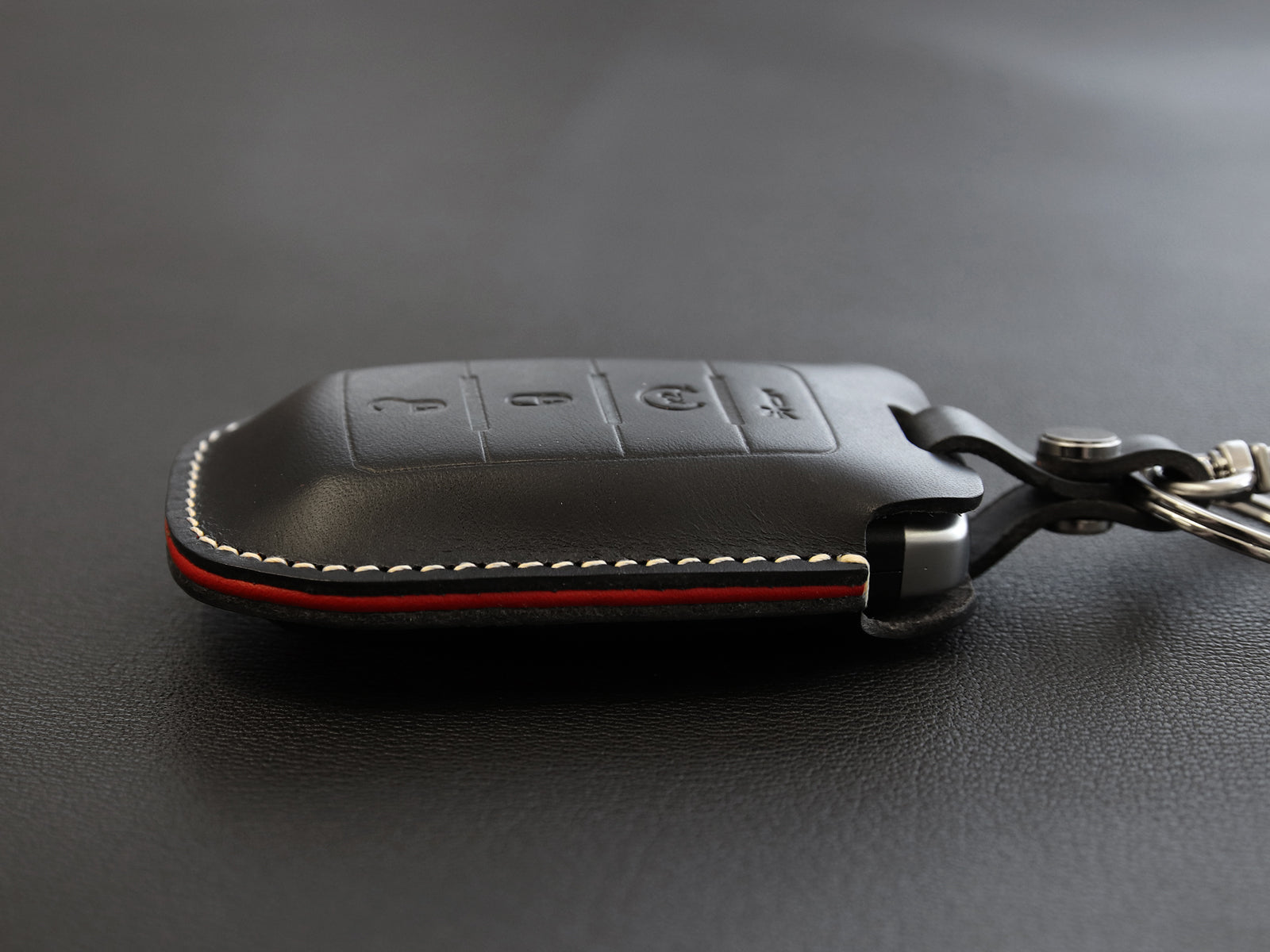 RAM [1-4] Leather Key Fob Cover -1500 2500 3500 - Italian Veg-Tanned Leather - 4 Buttons