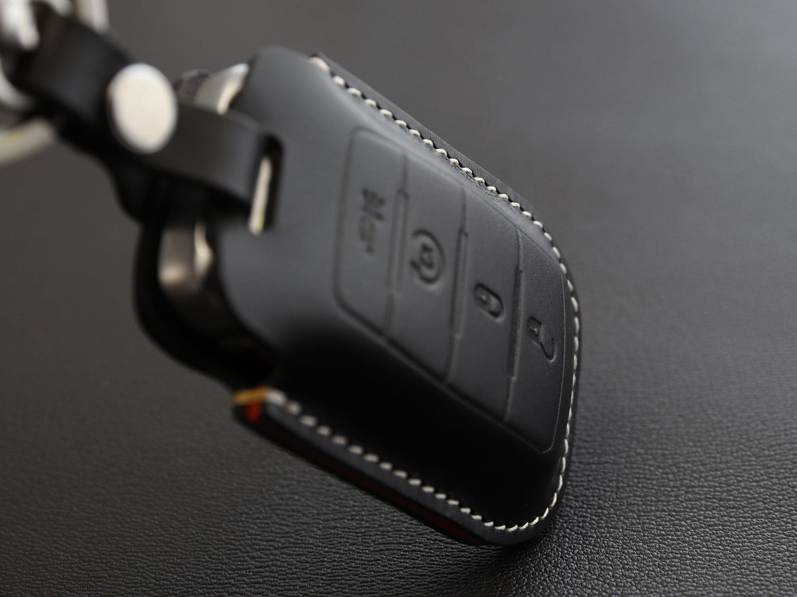 RAM [1-4] Leather Key Fob Cover -1500 2500 3500 - Italian Veg-Tanned Leather - 4 Buttons