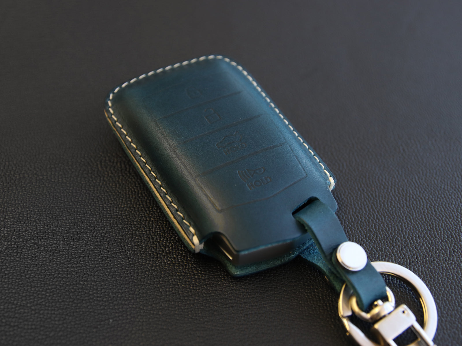 Genesis [1-4] Leather Key fob Cover- G70 G80 G90 Keycase Remote key Sleeve - Italian Leather