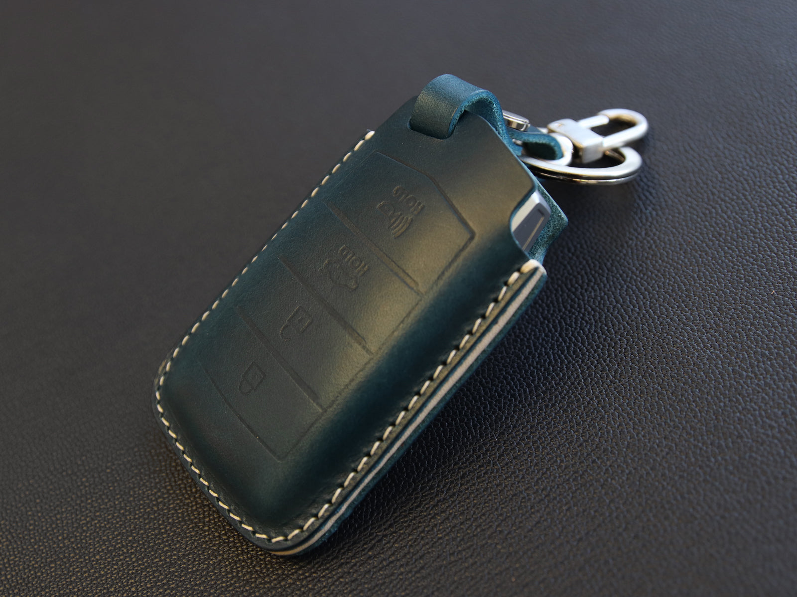 Genesis [1-4] Leather Key fob Cover- G70 G80 G90 Keycase Remote key Sleeve - Italian Leather