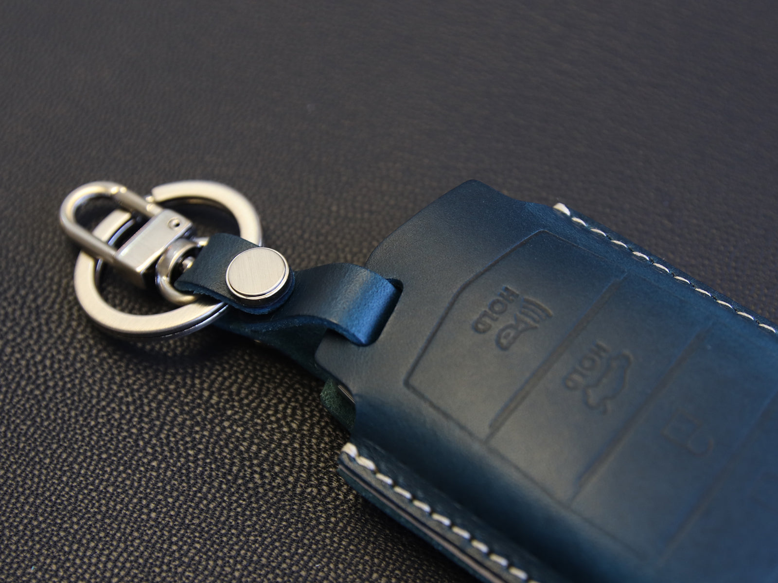 Genesis [1-4] Leather Key fob Cover- G70 G80 G90 Keycase Remote key Sleeve - Italian Leather
