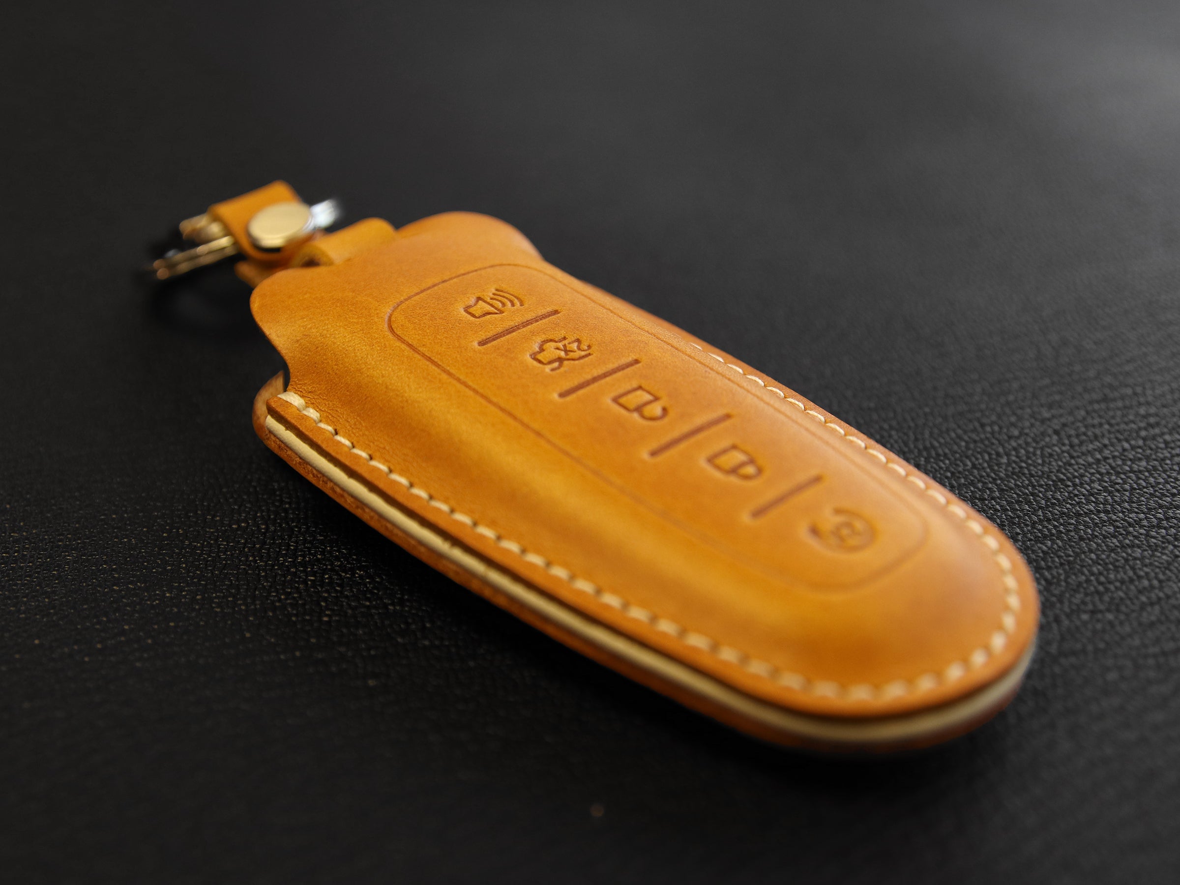 Ford [3-5] Key Fob Leather Case Fits C-Max Edge Escape Expedition Explorer Flex Focus Taurus MKS MKT MKX