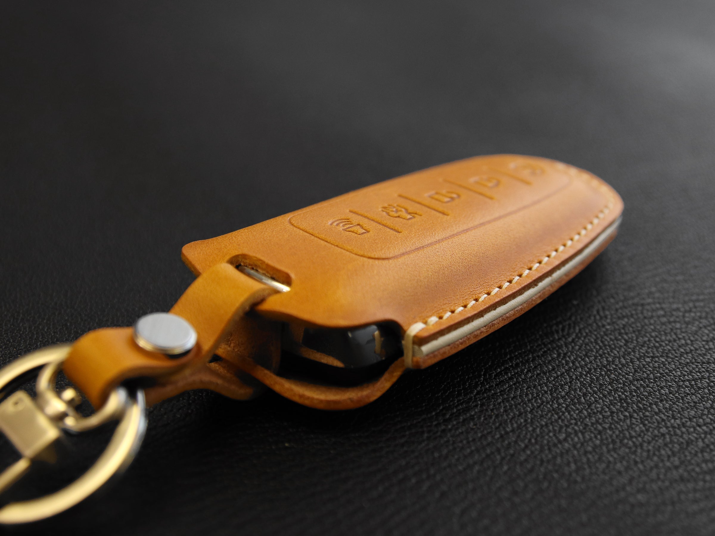 Ford [3-5] Key Fob Leather Case Fits C-Max Edge Escape Expedition Explorer Flex Focus Taurus MKS MKT MKX