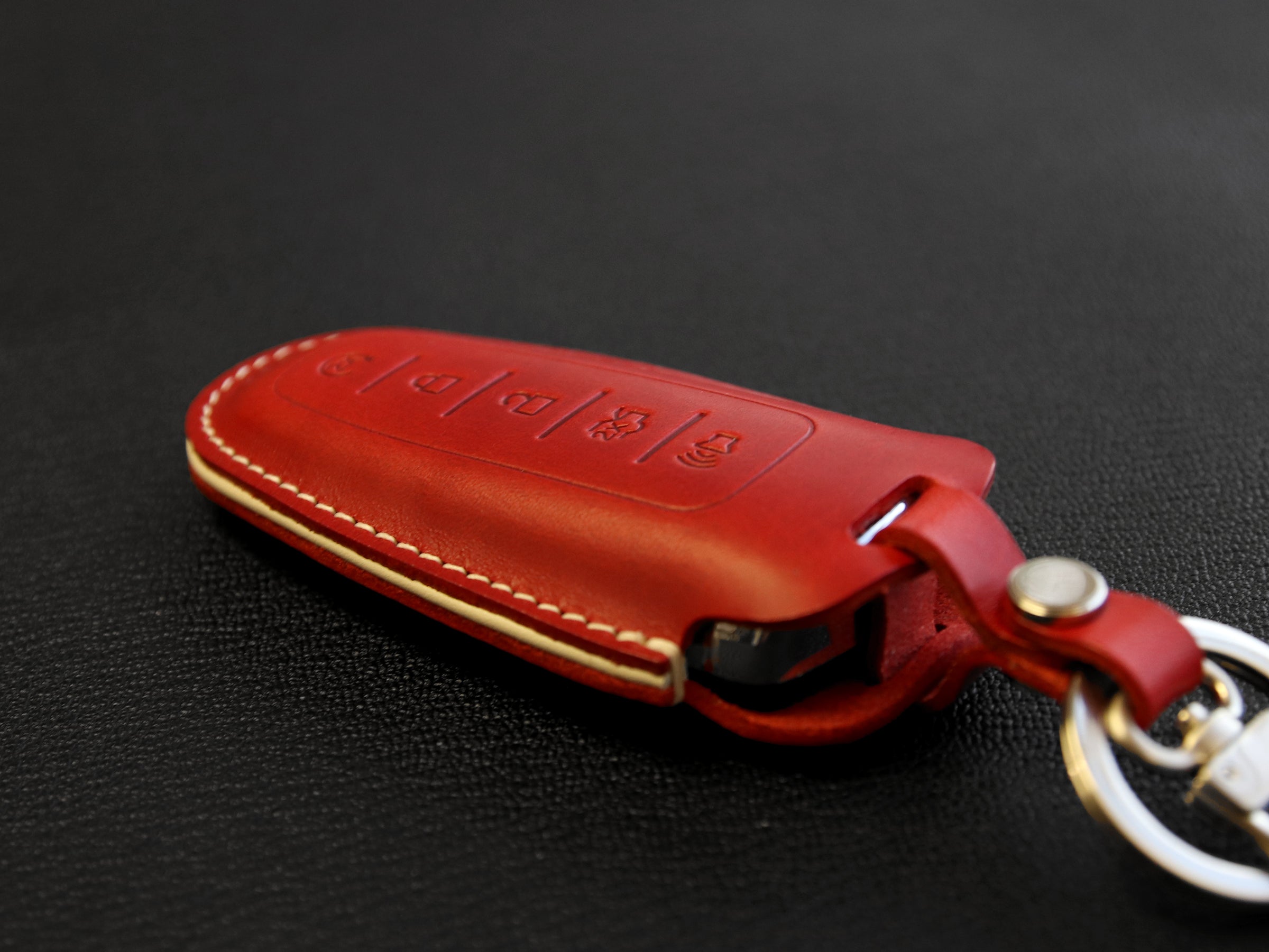 Ford [3-5] Key Fob Leather Case Fits C-Max Edge Escape Expedition Explorer Flex Focus Taurus MKS MKT MKX