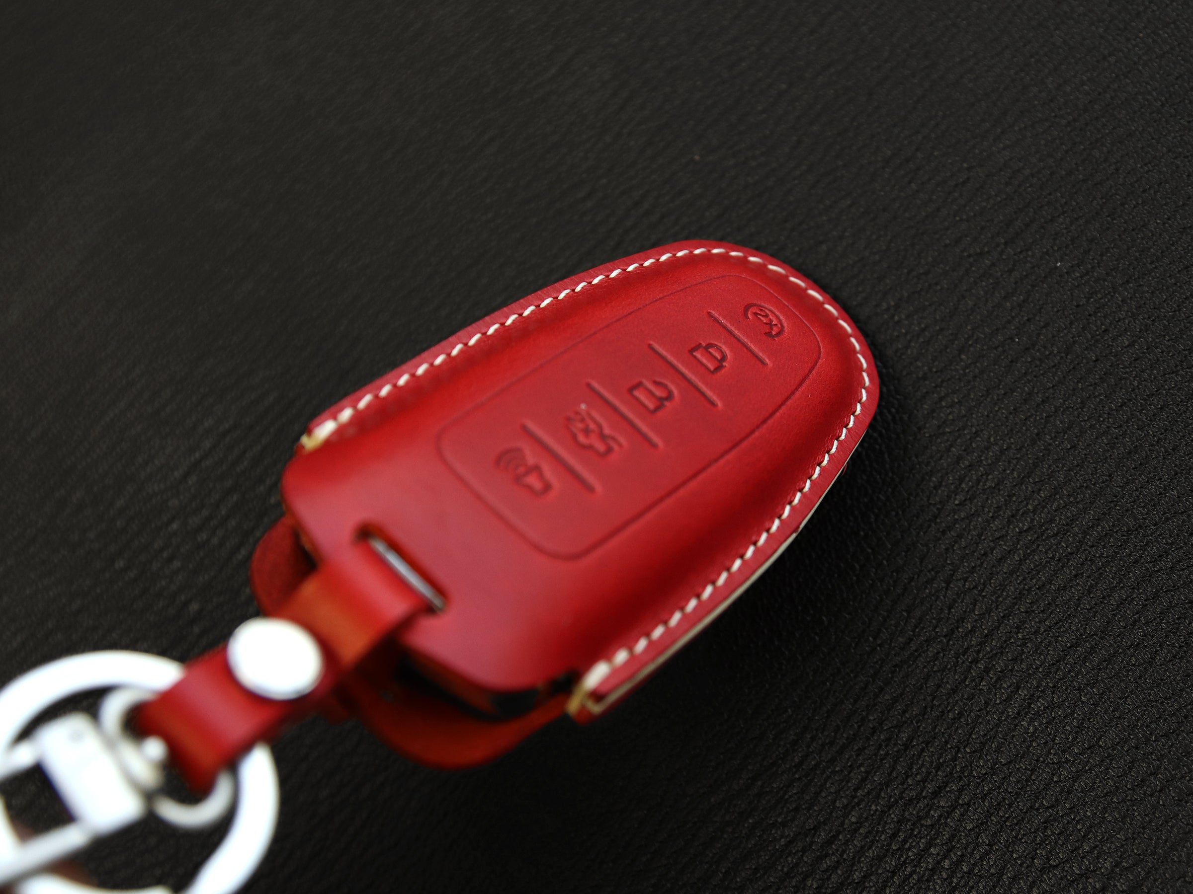 Ford [3-5] Key Fob Leather Case Fits C-Max Edge Escape Expedition Explorer Flex Focus Taurus MKS MKT MKX