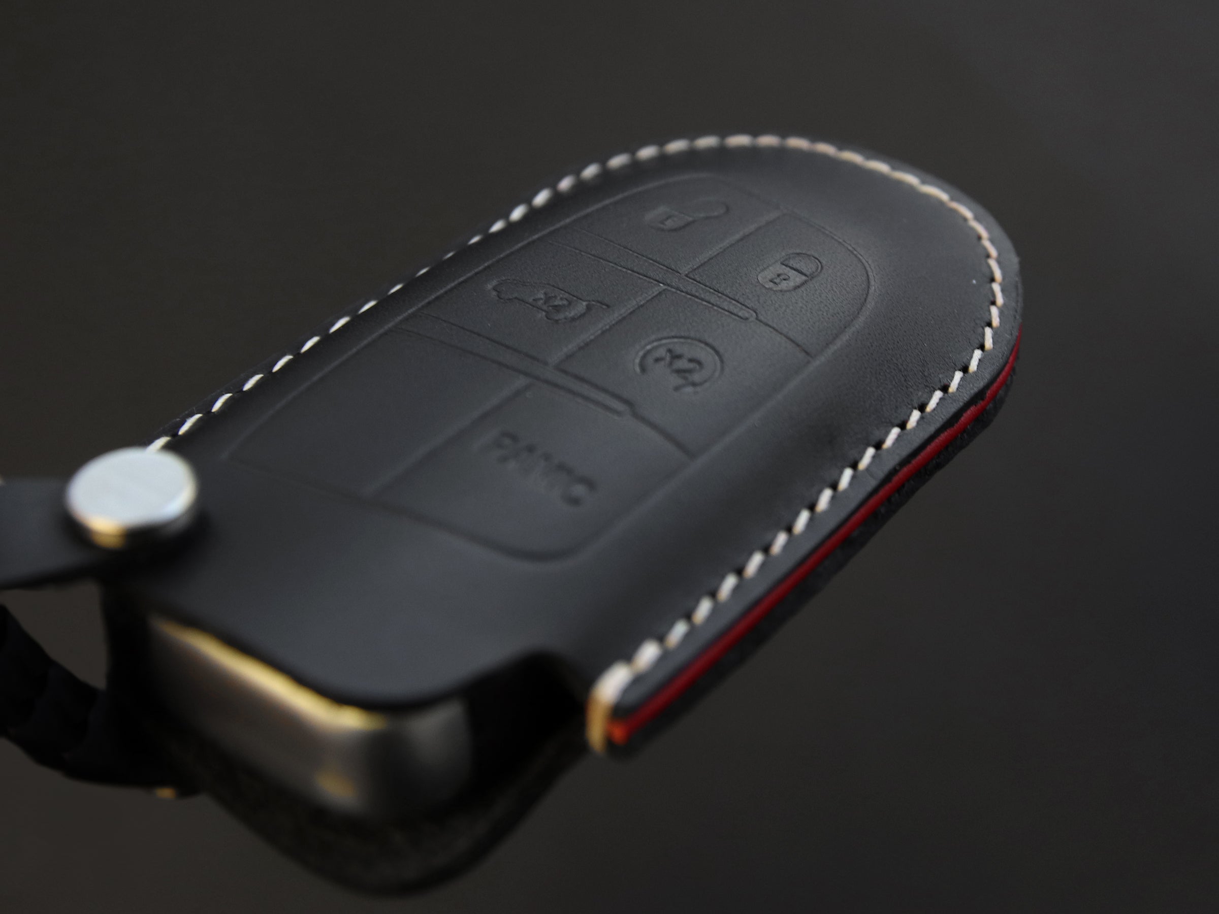 Jeep [01] Leather Key Cover- Grand Cherokee Renegade Compass - 5 Buttons