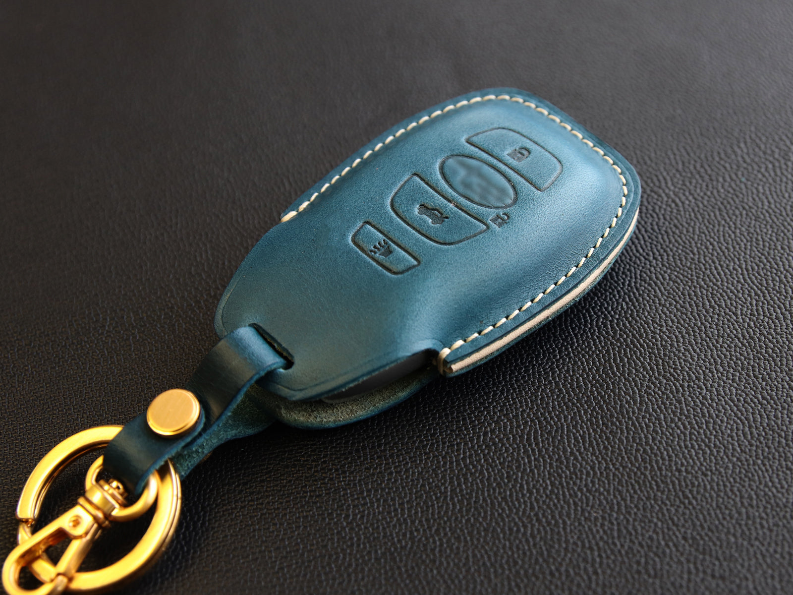  QBUC for Subaru Key Fob Cover Case with Genuine Leather  Keychain for Subaru Forester CrossTrek Ascent Outback Legacy WRX etc (Blue)  : Automotive