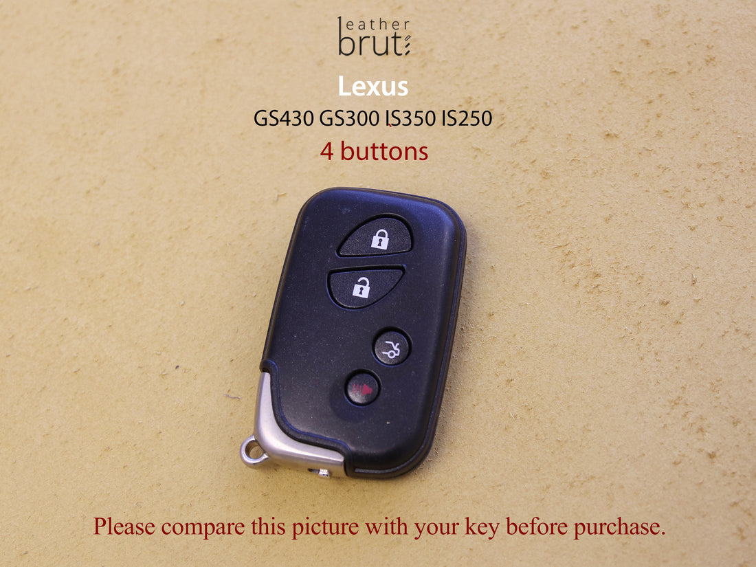 LEXUS Series [3] Key fob Cover -RX350 IS250 GS300 GX460 GS460 IS350 IS-C IS-F LS600h ES350 - Italian Veg-Tanned Leather