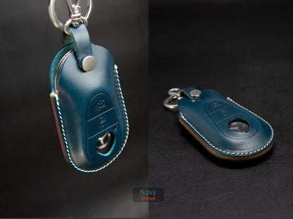 Mercedes Benz Series [3V2] Leather Key Fob Cover - Leather Brut - Handcrafted in USA