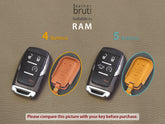 RAM [1A] Key Fob Cover fits 2500, 3500, 4500, 5500 - Italian Veg-Tanned Leather - 4/5 Buttons - Tailgate, Remote Start