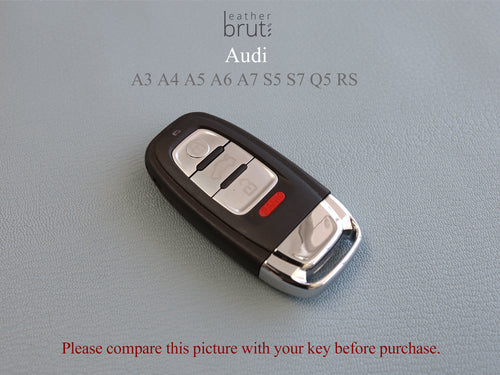 Premium Leather key fob cover case fit for Audi AX7 remote key, 21,90 €