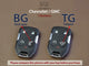 Chevrolet / GMC [1-5]  Key Fob Cover - Silverado 1500, 2500, 3500 / Sierra, Acadia, Sierra, Terrain, etc. - Italian Veg-Tanned Leather -5 Buttons