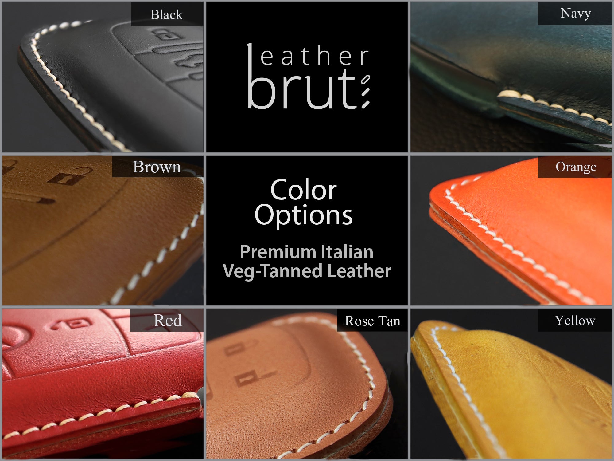 Polestar Series [1] Leather Key Fob Case for Polestar 2 - Italian Leather - Personalized Stamp