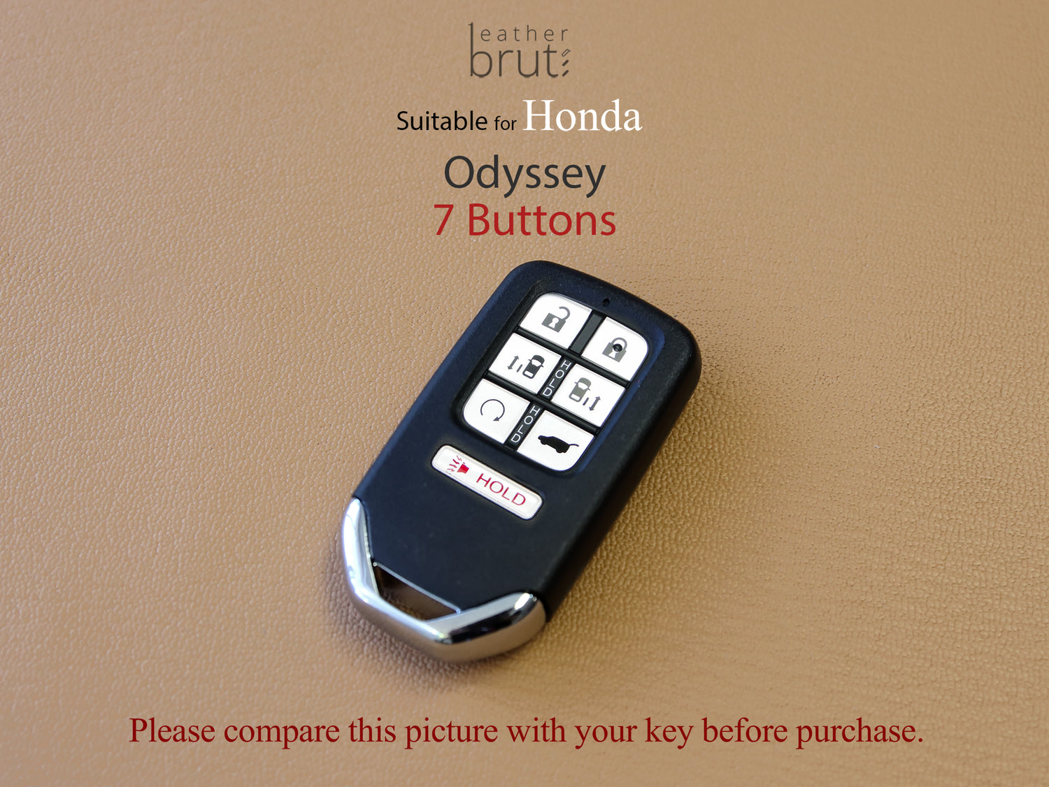 Honda [1-7B] Key Fob Leather Case - Odyssey