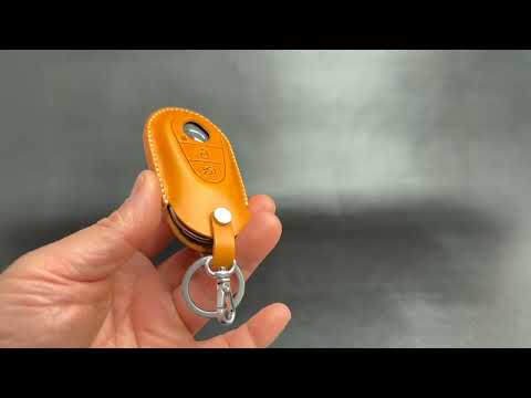 Mercedes Benz Series [3V2] Leather Key Fob Cover – Italian Veg‑Tan, Handmade in USA