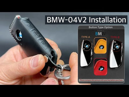 Leather Key Fob Case for BMW [4-V2] Series