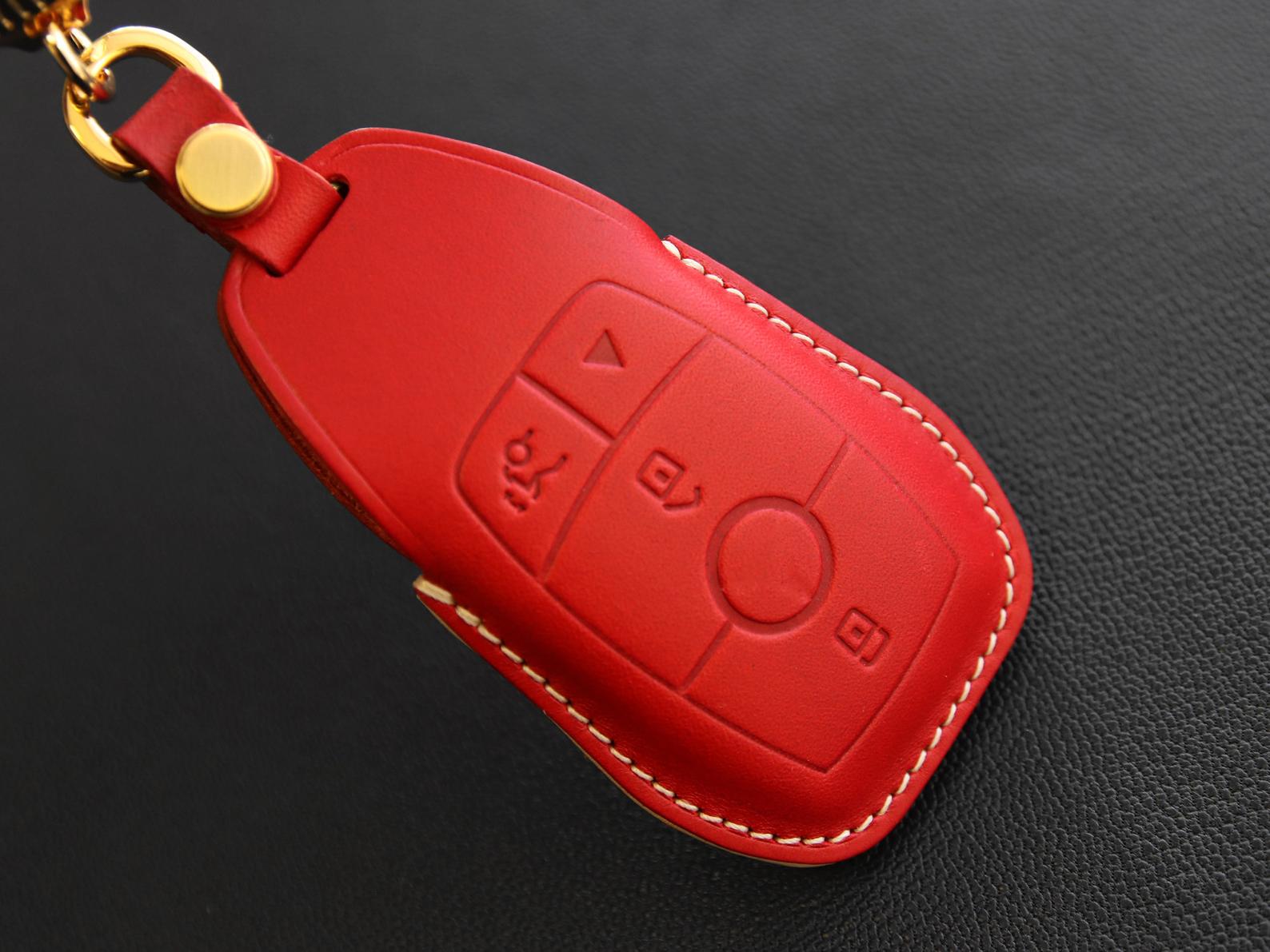 Mercedes Benz [2-4] Key Fob Cover - E Class, S Class, W213 - Italian Veg-Tanned Leather