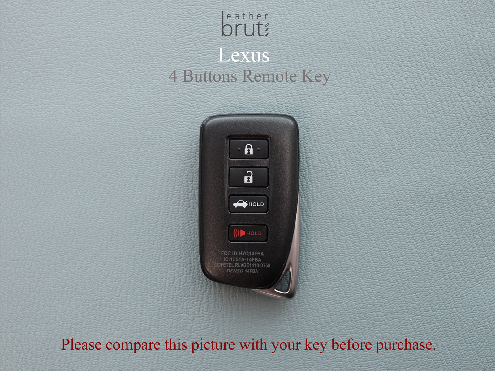 LEXUS Series [01] Leather Key Fob Cover - ES250 ES350 ES300H GS350 GS450 NX300 - Italian Veg-Tanned Leather